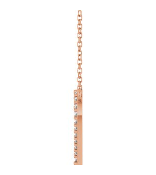 88611 Necklace Set 14K Rose Round Natural Diamond 14.7 X 13.6 Mm 1.2Mm 16 Ctw I1, G-H 18 In Polished 16 Ctw Natural Diamond Heart Necklace