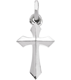 R41293 Pendant Sterling Silver 10 X 6 Mm Polished Cross Pendant