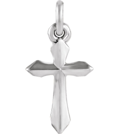 R41293 Pendant Sterling Silver 13 X 7 Mm Polished Cross Pendant