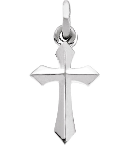 R41293 Pendant Sterling Silver 18 X 10 Mm Polished Cross Pendant