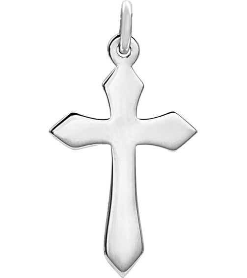 R41293 Pendant Sterling Silver 18 X 10 Mm Polished Cross Pendant