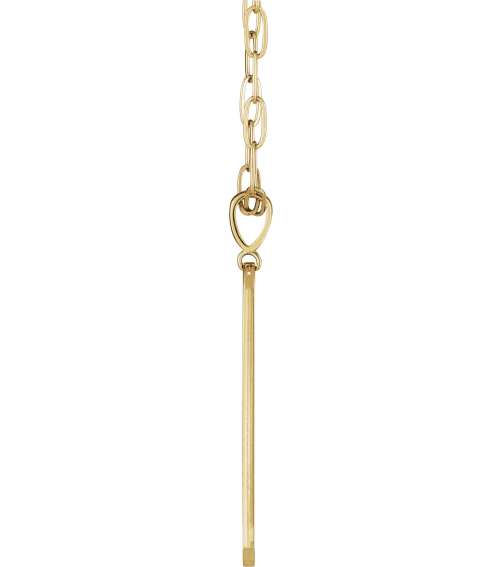 88540 Necklace Set 14K Yellow Round Natural Diamond 1Mm .0075 Ctw I1, G-H 18 In Polished .0075 Ctw Natural Diamond Engravable Elongated Bar Necklace