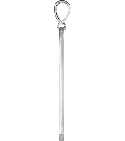 88540 Pendant Set Sterling Silver Round Natural Diamond 1Mm .0075 Ctw I1, G-H Polished .0075 Ctw Natural Diamond Engravable Elongated Bar Pendant