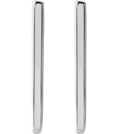 88559 Earring Platinum 20 X 11 Mm 1.6 Pair Hinged Polished Geometric Hinged Hoop Earrings