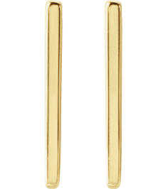 88559 Earring 14K White 20 X 11 Mm 1.6 Each Hinged Polished Geometric Hinged Hoop Earring