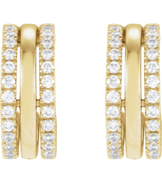 689140 Earring Set Natural Diamond Round 1.3 Mm 14K Yellow Pair Friction Backs Included Polished 12 Ctw Natural Diamond Earrings