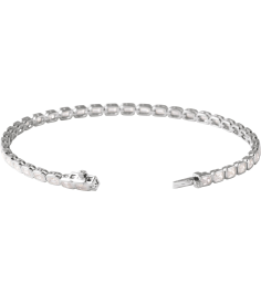 Brc963 Bracelet Set 14K White Emerald Lab-Grown Diamond 3.5 X 2.4Mm 6 14 Ctw Si, G-H 7 In Polished 6 14 Ctw Lab-Grown Diamond Line Bracelet