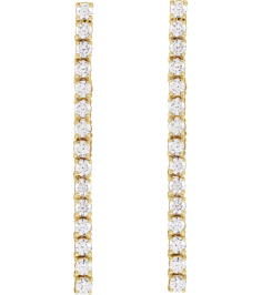 689145 Earring Set Lab-Grown Diamond Round 1.8 Mm 14K Yellow Pair Friction Backs Included Polished 34 Ctw Lab-Grown Diamond Drop Earrings