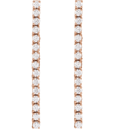 689145 Earring Set Lab-Grown Diamond Round 1.8 Mm 14K Rose Pair Friction Backs Included Polished 34 Ctw Lab-Grown Diamond Drop Earrings