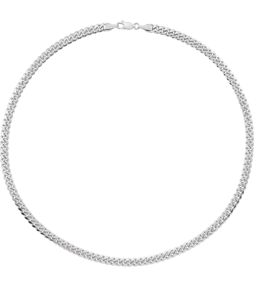 Ch1243 Sterling Silver Curb 5 Mm 18 In Lobster Clasp Polished Miami Cuban Curb Chain