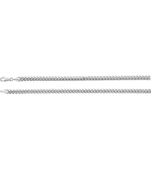 Ch1243 Sterling Silver Curb 5 Mm 24 In Lobster Clasp Polished Miami Cuban Curb Chain
