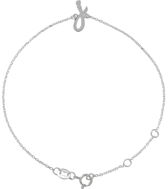 Brc957 Bracelet Platinum Initial J 6 12-7 12 In Polished Initial Bracelet