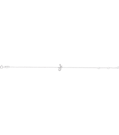 Brc957 Bracelet Sterling Silver Initial J 6 12-7 12 In Polished Initial Bracelet