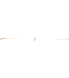 Brc957 Bracelet 14K Rose Initial J 6 12-7 12 In Polished Initial Bracelet