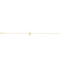 Brc957 Bracelet 14K Yellow Initial J 6 12-7 12 In Polished Initial Bracelet