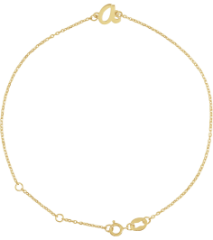 Brc957 Bracelet 14K Yellow Initial A 6 12-7 12 In Polished Initial Bracelet