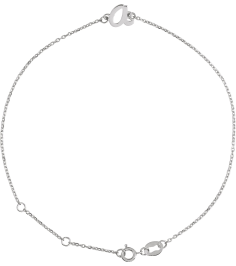 Brc957 Bracelet Platinum Initial A 6 12-7 12 In Polished Initial Bracelet