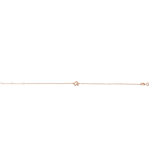 Brc957 Bracelet 14K Rose Initial A 6 12-7 12 In Polished Initial Bracelet