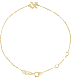 Brc957 Bracelet 14K Yellow Initial X 6 12-7 12 In Polished Initial Bracelet