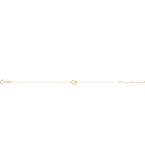 Brc957 Bracelet 14K Yellow Initial X 6 12-7 12 In Polished Initial Bracelet