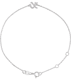 Brc957 Bracelet Platinum Initial X 6 12-7 12 In Polished Initial Bracelet