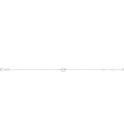 Brc957 Bracelet Platinum Initial X 6 12-7 12 In Polished Initial Bracelet