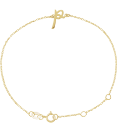 Brc957 Bracelet 14K Yellow Initial P 6 12-7 12 In Polished Initial Bracelet