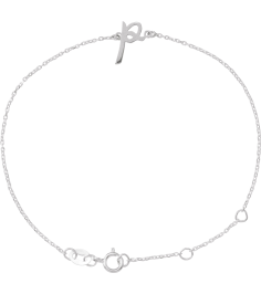 Brc957 Bracelet Platinum Initial P 6 12-7 12 In Polished Initial Bracelet
