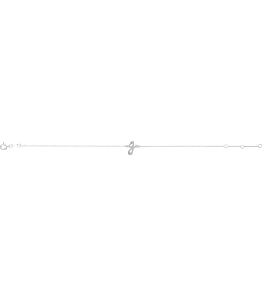Brc957 Bracelet Sterling Silver Initial G 6 12-7 12 In Polished Initial Bracelet