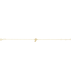 Brc957 Bracelet 14K Yellow Initial G 6 12-7 12 In Polished Initial Bracelet