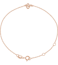 Brc957 Bracelet 14K Rose Initial O 6 12-7 12 In Polished Initial Bracelet