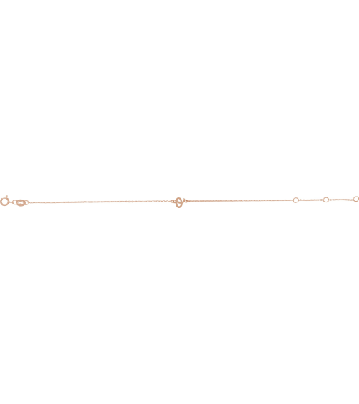 Brc957 Bracelet 14K Rose Initial O 6 12-7 12 In Polished Initial Bracelet