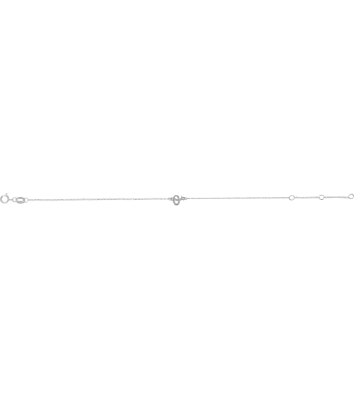 Brc957 Bracelet Platinum Initial O 6 12-7 12 In Polished Initial Bracelet