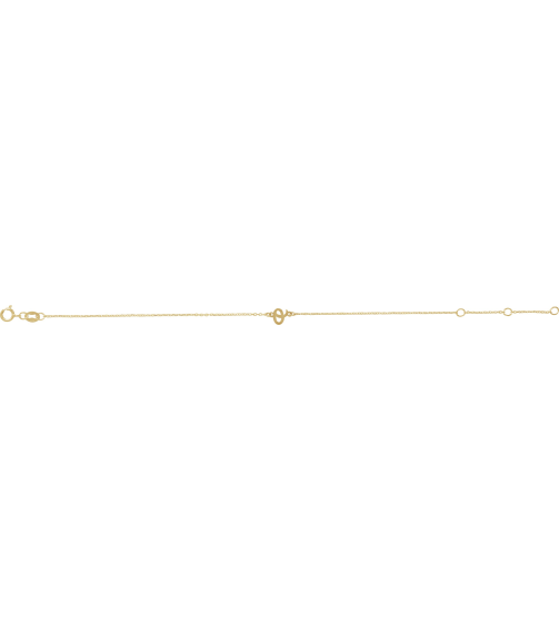 Brc957 Bracelet 14K Yellow Initial O 6 12-7 12 In Polished Initial Bracelet