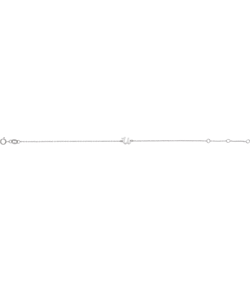 Brc957 Bracelet Platinum Initial U 6 12-7 12 In Polished Initial Bracelet