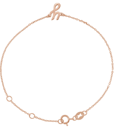 Brc957 Bracelet 14K Rose Initial Y 6 12-7 12 In Polished Initial Bracelet