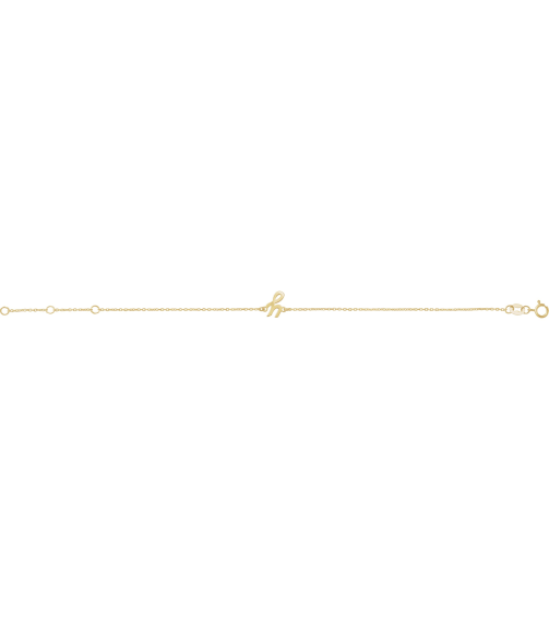Brc957 Bracelet 14K Yellow Initial Y 6 12-7 12 In Polished Initial Bracelet