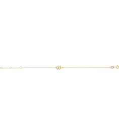Brc957 Bracelet 14K Yellow Initial W 6 12-7 12 In Polished Initial Bracelet