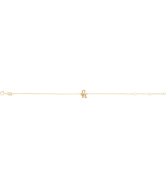 Brc957 Bracelet 14K Yellow Initial H 6 12-7 12 In Polished Initial Bracelet
