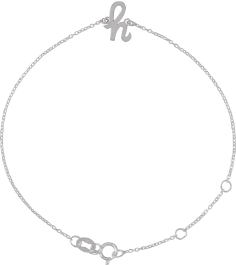 Brc957 Bracelet Platinum Initial H 6 12-7 12 In Polished Initial Bracelet