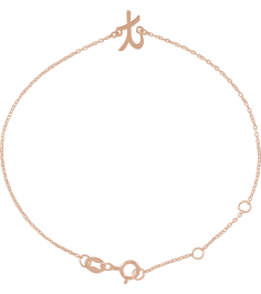 Brc957 Bracelet 14K Rose Initial T 6 12-7 12 In Polished Initial Bracelet