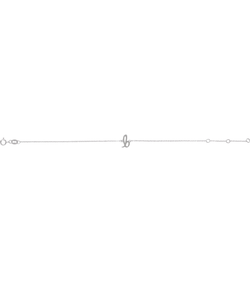 Brc957 Bracelet Sterling Silver Initial B 6 12-7 12 In Polished Initial Bracelet