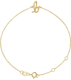 Brc957 Bracelet 14K Yellow Initial B 6 12-7 12 In Polished Initial Bracelet