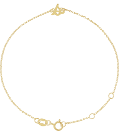 Brc957 Bracelet 14K Yellow Initial S 6 12-7 12 In Polished Initial Bracelet