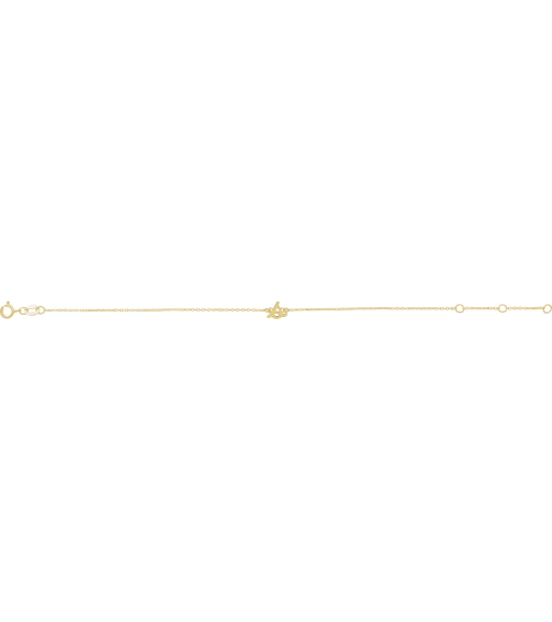 Brc957 Bracelet 14K Yellow Initial S 6 12-7 12 In Polished Initial Bracelet