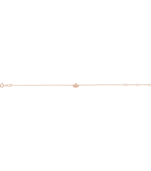 Brc957 Bracelet 14K Rose Initial S 6 12-7 12 In Polished Initial Bracelet