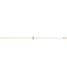 Brc957 Bracelet 14K Rose Initial L 6 12-7 12 In Polished Initial Bracelet