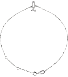Brc957 Bracelet Sterling Silver Initial L 6 12-7 12 In Polished Initial Bracelet