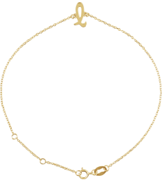 Brc957 Bracelet 14K Yellow Initial L 6 12-7 12 In Polished Initial Bracelet