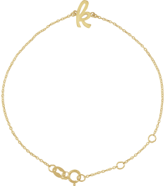 Brc957 Bracelet 14K Yellow Initial K 6 12-7 12 In Polished Initial Bracelet